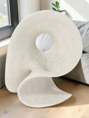 Liorventhys Amorphous Table Object, Polyresin Modern Decor, 10H x 8.25W x 7D, Off White
